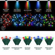 LED Mini Lights 5MM Red/Cool White Twinkle Green Wire - 6" Spacing