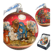 Story of Nativity Ball Glass Ornament Limited Edition by G. DeBrekht - Nativity Holiday Decor - 73853
