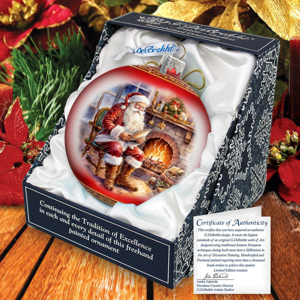 St. Nicks Nook Large Glass Ornament