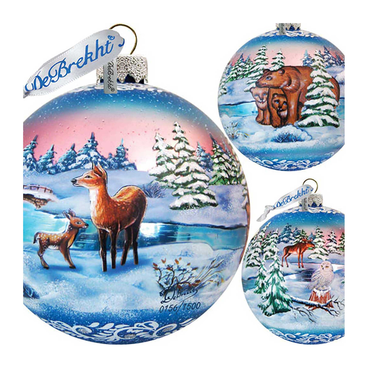 Snowy Night Ball Glass Ornament Limited Edition