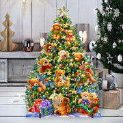 Teddy Bear Tree Holiday Outdoor Yard Sign