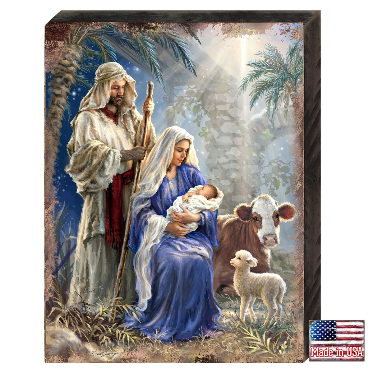 Holy Night Wooden Wall Art Christmas Decoration