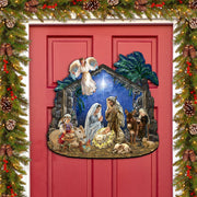 Nativity with Angel Holiday Door Decor