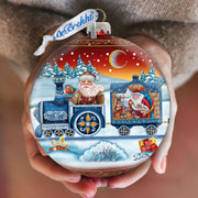 Express Train Ball Red Glass Ornament Limited Edition