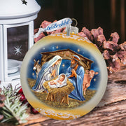 From Stable to Savior Large Glass Ornament