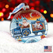 Express Train Ball Red Glass Ornament Limited Edition