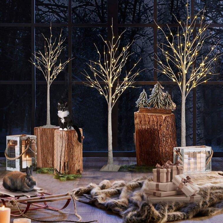 Artificial Lighted Christmas Trees And Branches Set - Christmas Trees USA