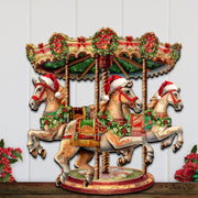 Christmas Carousel Holiday Door Decor  by G. Debrekht - Christmas Decor - 8611030H