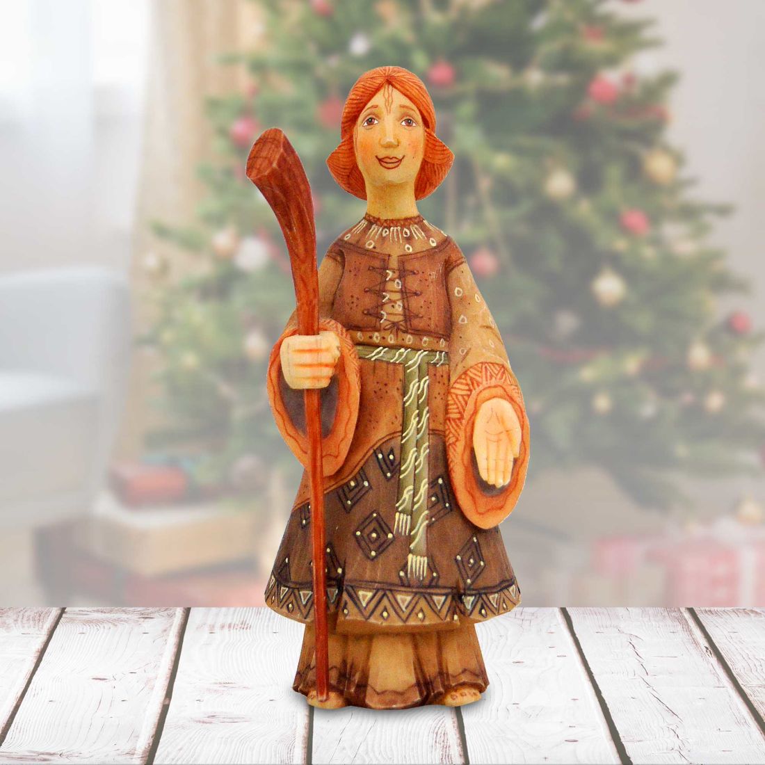Shepherd Boy Handcrafted Christmas Figurine - G. DeBrekht - Christmas Santa Snowman Decor - 526262