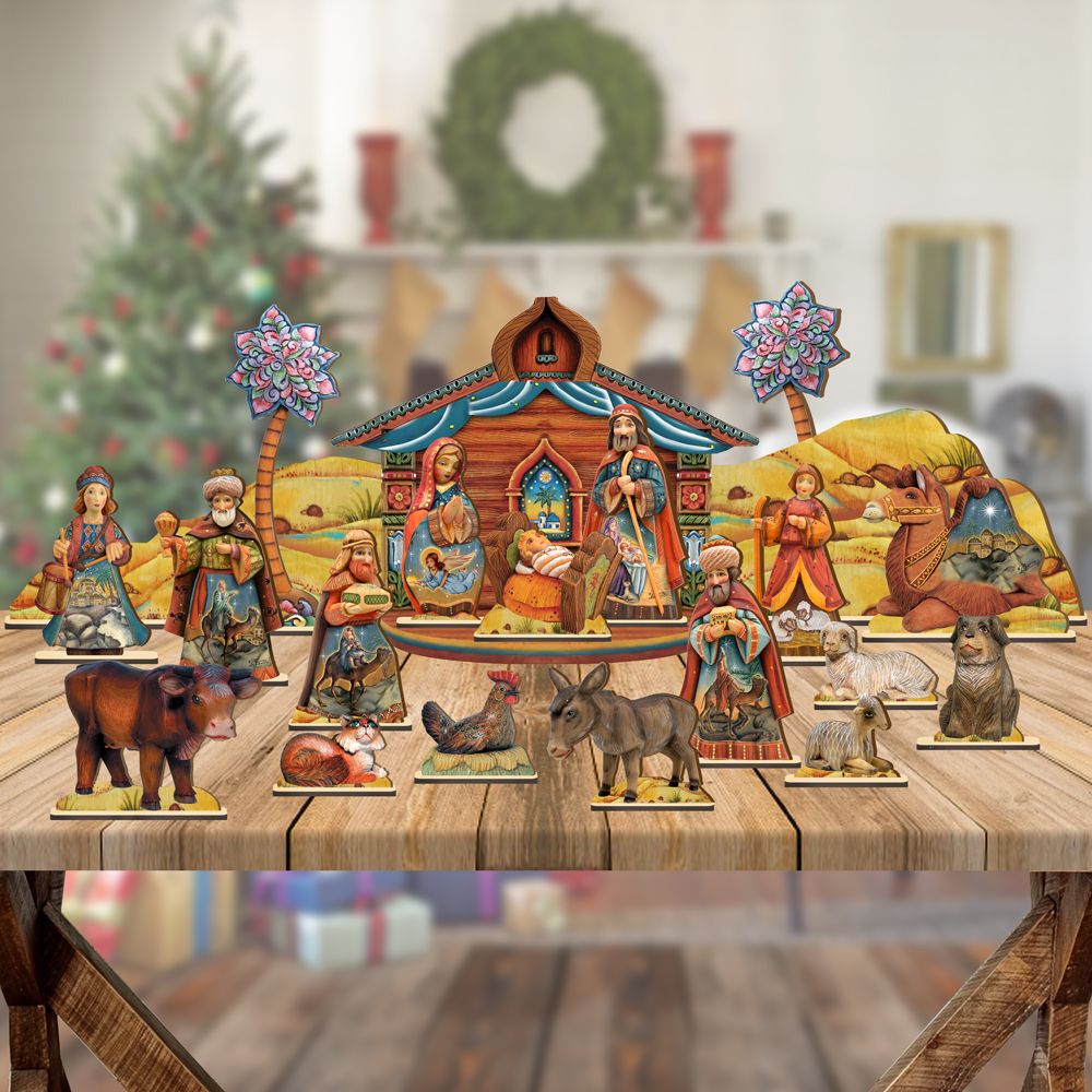 Nativity Village Decorative Set of 21