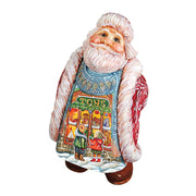Santa with toy scene Handcrafted Christmas Figurine