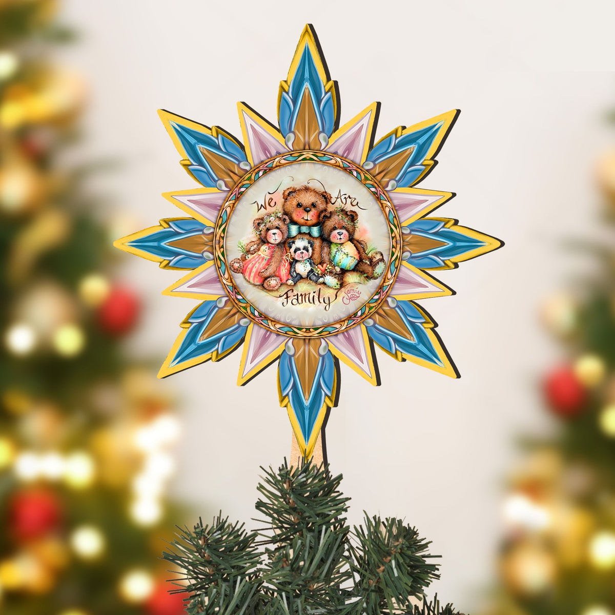 We Are the Family Tree Topper Wooden Decor