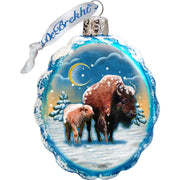 Winter Family Mercury Glass Ornaments Set of 3