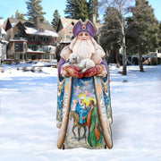 Santa and the Guardian Angels Christmas Outdoor Scene