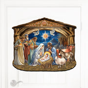 The Birth of Jesus Nativity Scene Holiday Door Decor by G. Debrekht - Nativity Holiday Decor - 8652761H