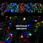 LED Mini Lights 5MM Multicolor Green Wire 6" Spacing
