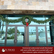 Undecorated Christmas Wreath with Warm White Lights