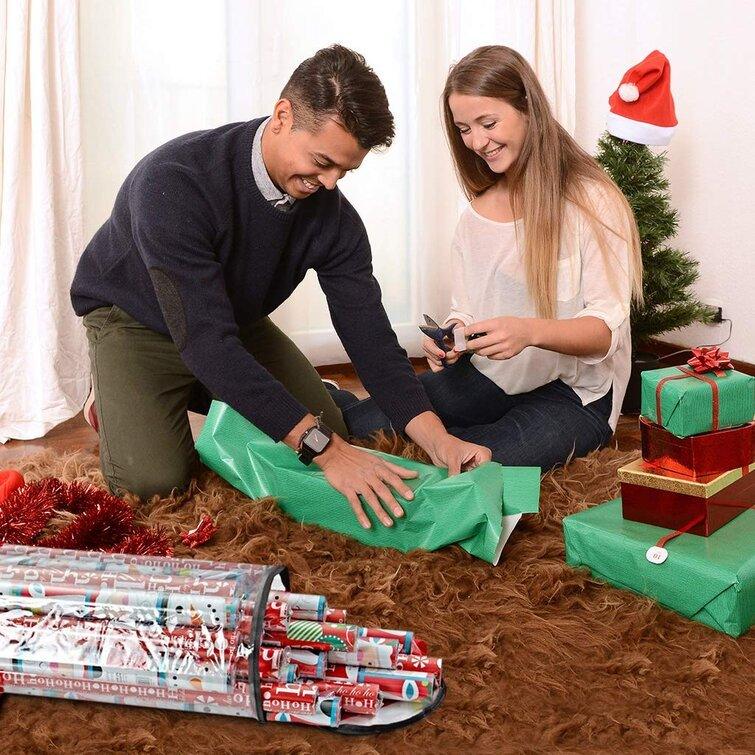 Christmas Gift Wrap Organizer Bag - Christmas Trees USA