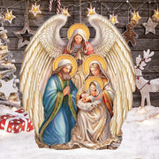 Nativity with Angel Outdoor Decor by G. Debrekht - Nativity Holiday Decor - 8611056F