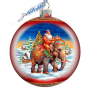 Safari Sleigh 5-Inch Glass Ball Ornament - Christmas Holiday Décor - 73945 Holiday Mercury Glass Ornament Christmas Tree Ornaments by GDebrekht