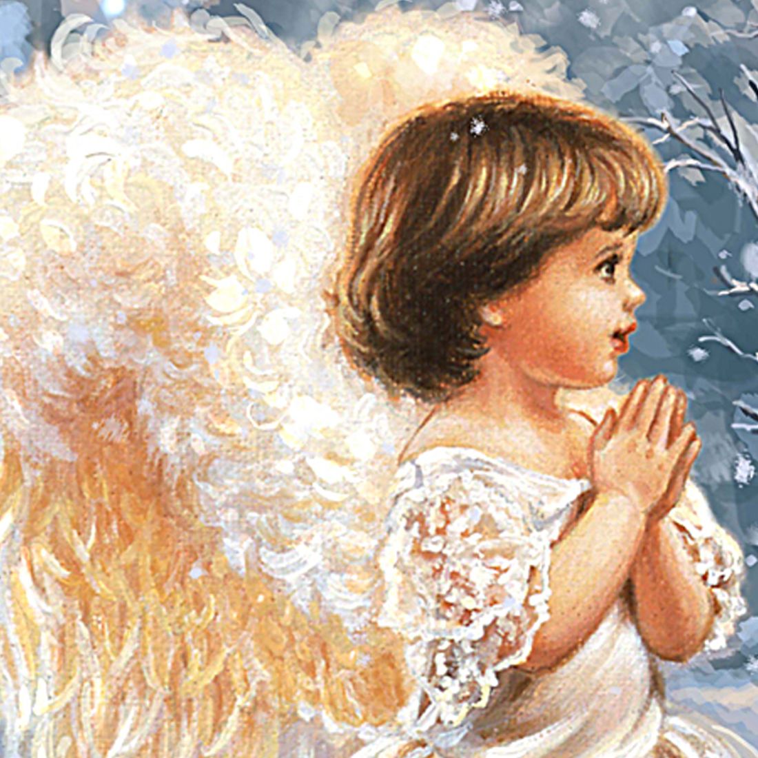 Angel at the Chapel Art Wooden Wall Art by D. Gelsinger - Nativity Holiday Decor - 95659B-1606