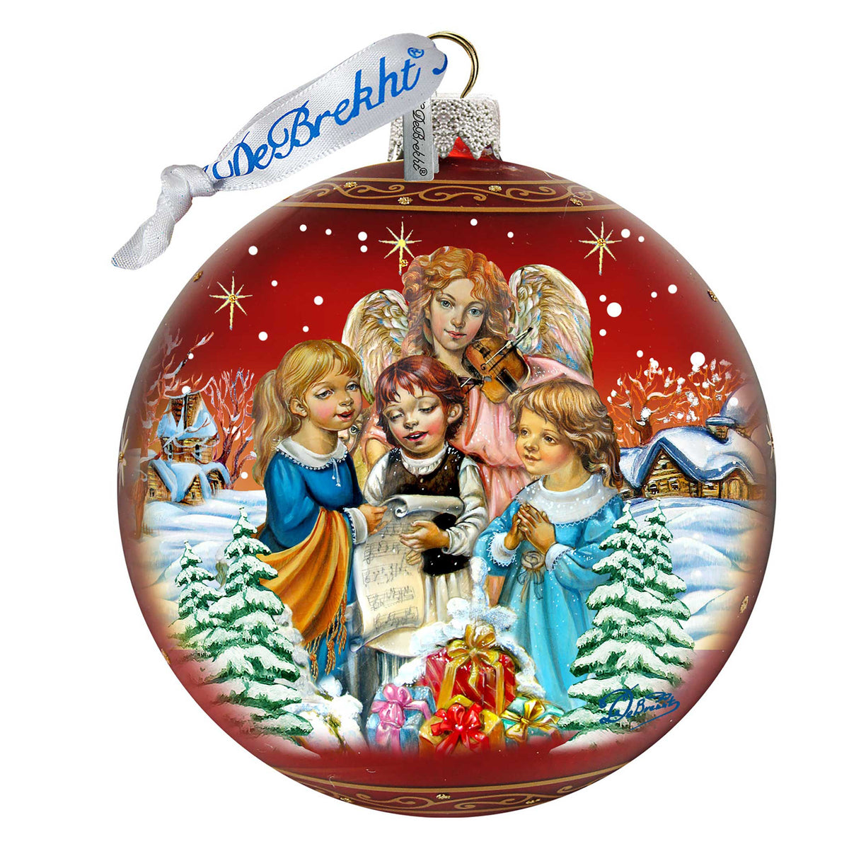 Christmas Guardian Angel Ball Glass Ornament Limited Edition