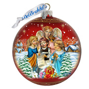 Christmas Guardian Angel Ball Glass Ornament Limited Edition