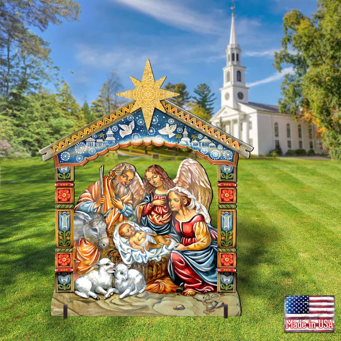 Nativity Outdoor Decor by G. DeBrekht - Nativity Holiday Decor - 8114031F