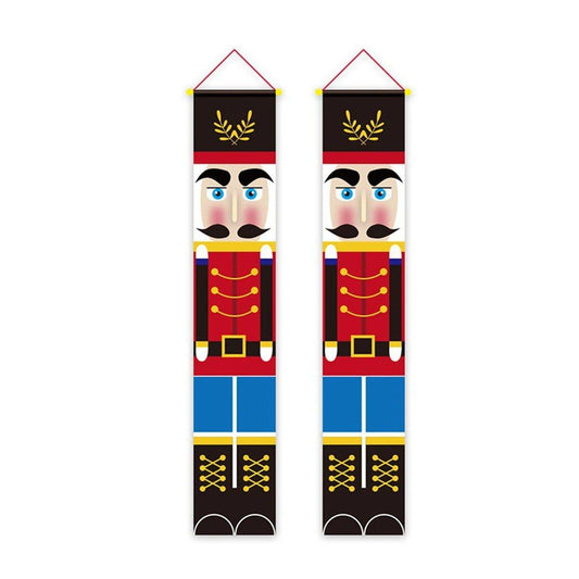 Christmas Door Banner - Nutcracker Soldier - Christmas Trees USA