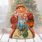 Tiny Tale Santa Nativity Handcrafted Christmas Figurine - G. DeBrekht - Christmas Santa Snowman Decor - 561614