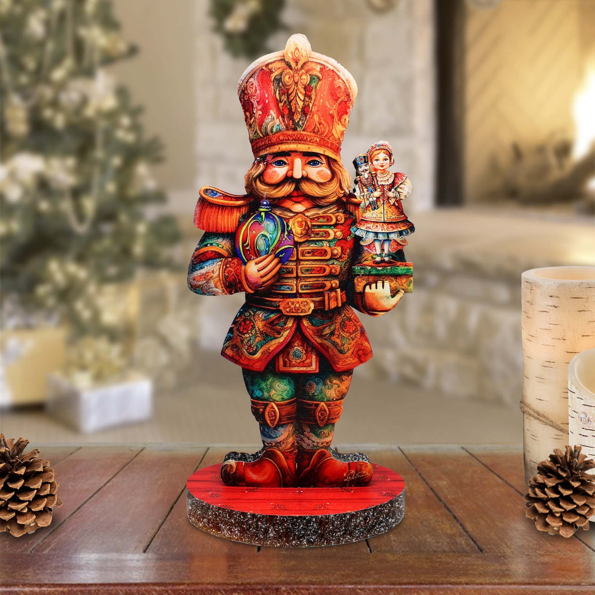 Enchanting Clara and Nutcracker Prince Limited Edition Wooden Figurine