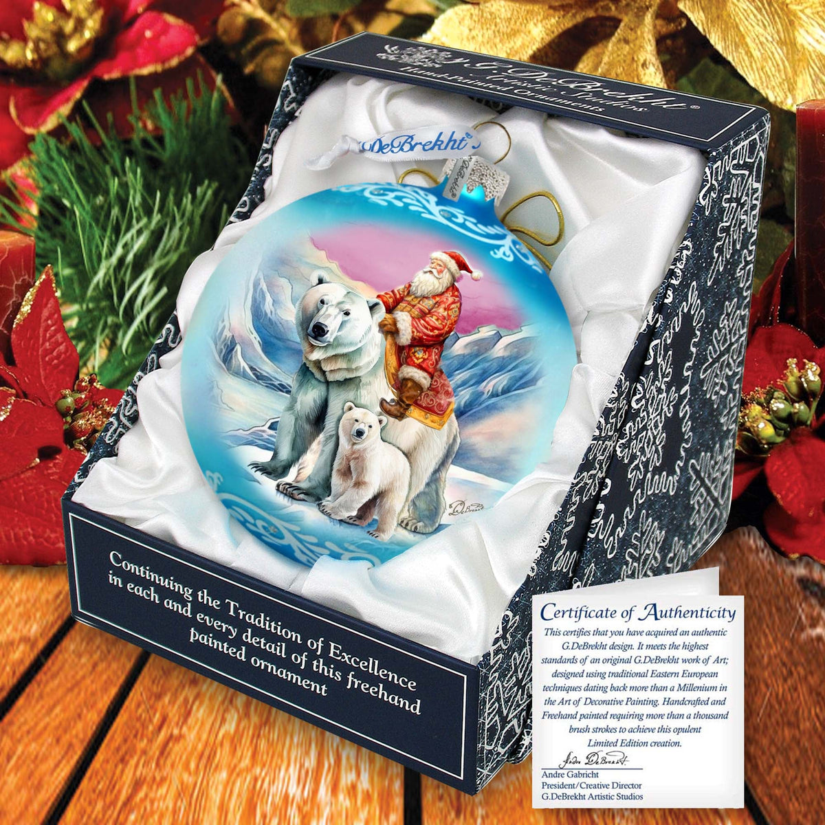 Arctic Adventurer Large Glass Ornament