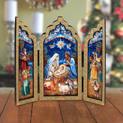 Christmas Story Wooden Tabletop Triptych Christmas Decoration