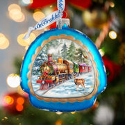 Polar Express Rainbow Glass Ornament by G. Debrekht - Christmas Decor - 756-018