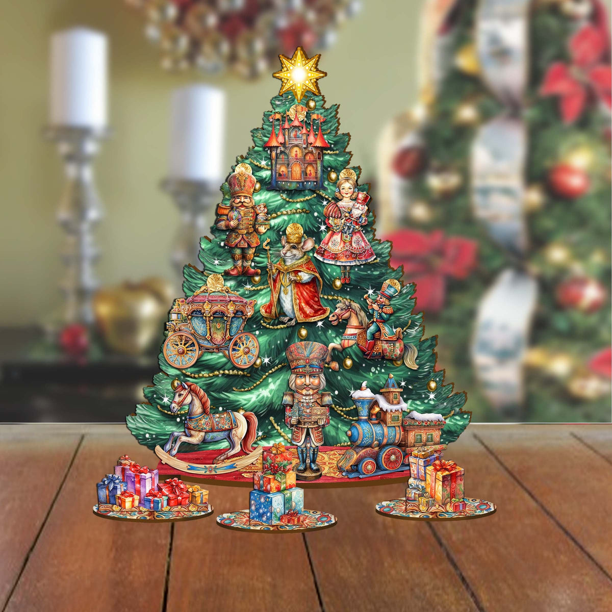 Nutcracker Christmas Tree Eco Wood Set