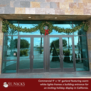 Green Garland with Warm White Lights |  99'X 8"
