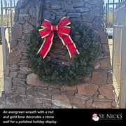 Undecorated Christmas Wreath with Warm White Lights