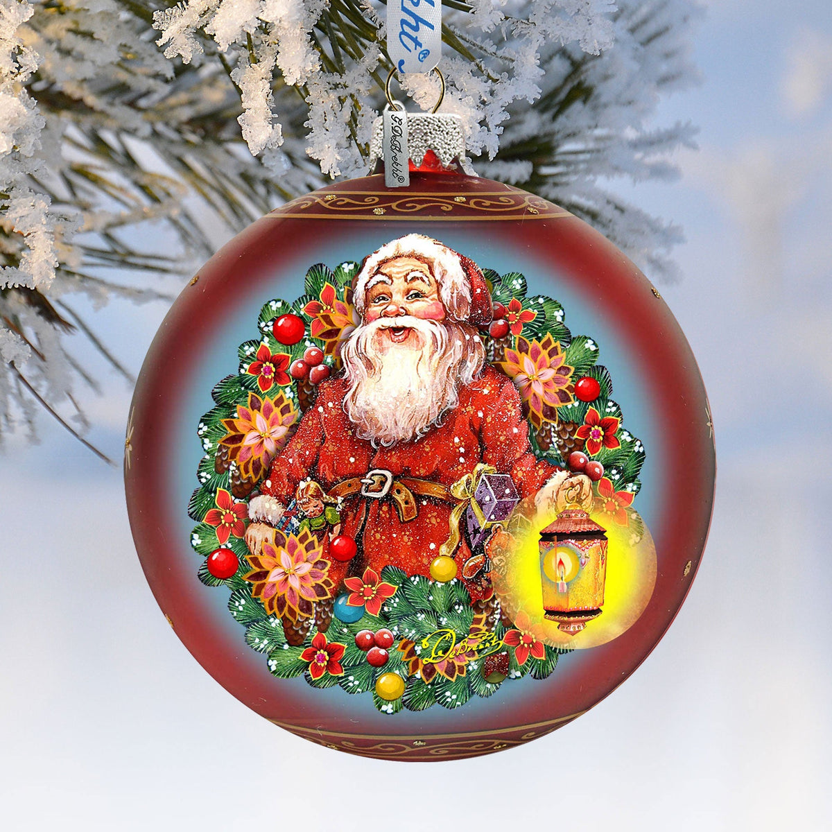 Enchanted Santa Glass Ornament Limited Edition