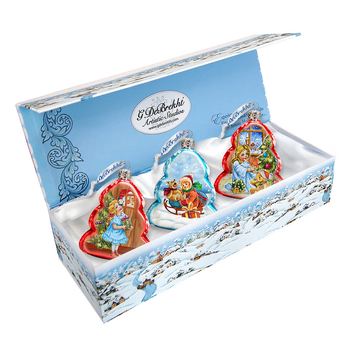 Kids Play Mercury Glass Ornaments Set of 3