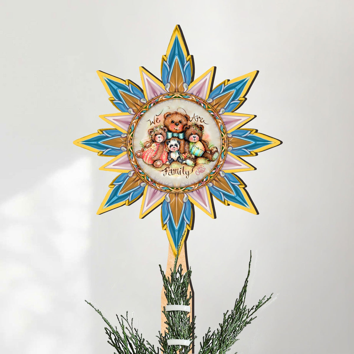 We Are the Family Tree Topper Wooden Decor