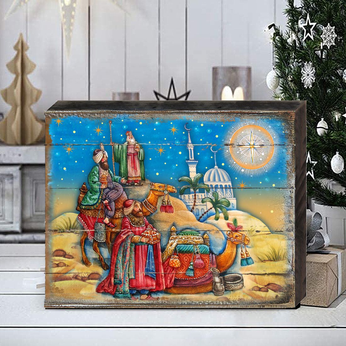 Three Kings Nativity Wooden Wall Art Christmas Decoration