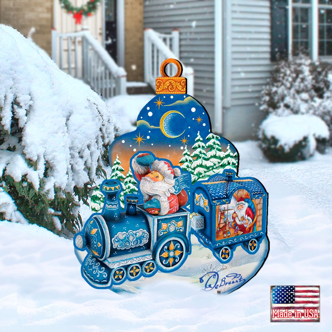 Santa Arrival Christmas Outdoor Yard Sign