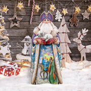 Santa and the Guardian Angels Christmas Outdoor Scene