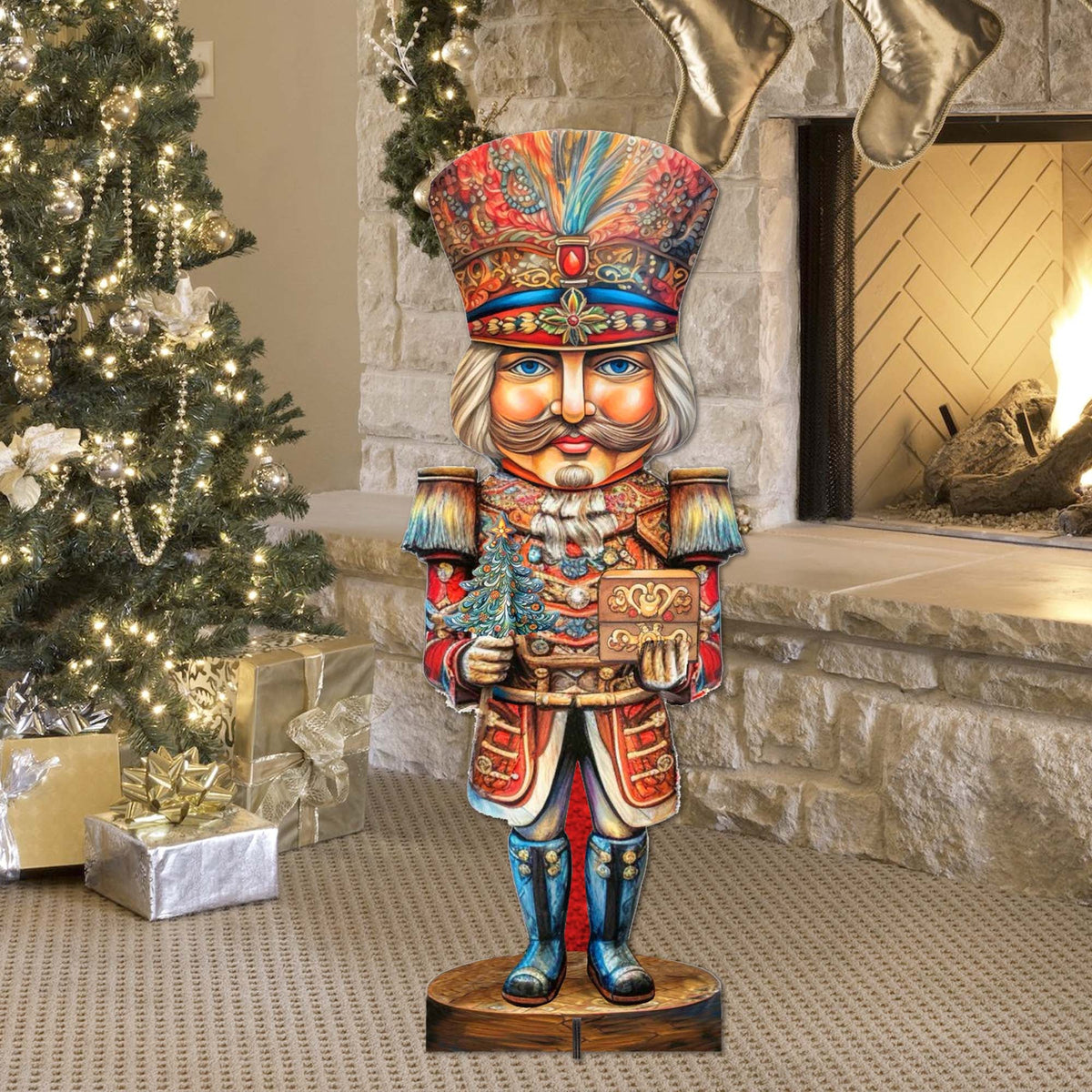 Nutcracker with a Heartwarming Surprise Outdoor Decor by G. Debrekht - Christmas Decor - 8611060F
