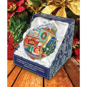 Christmas Eve Ball Glass Ornament Limited Edition by G. DeBrekht - Christmas Santa Snowman Decor - 73846