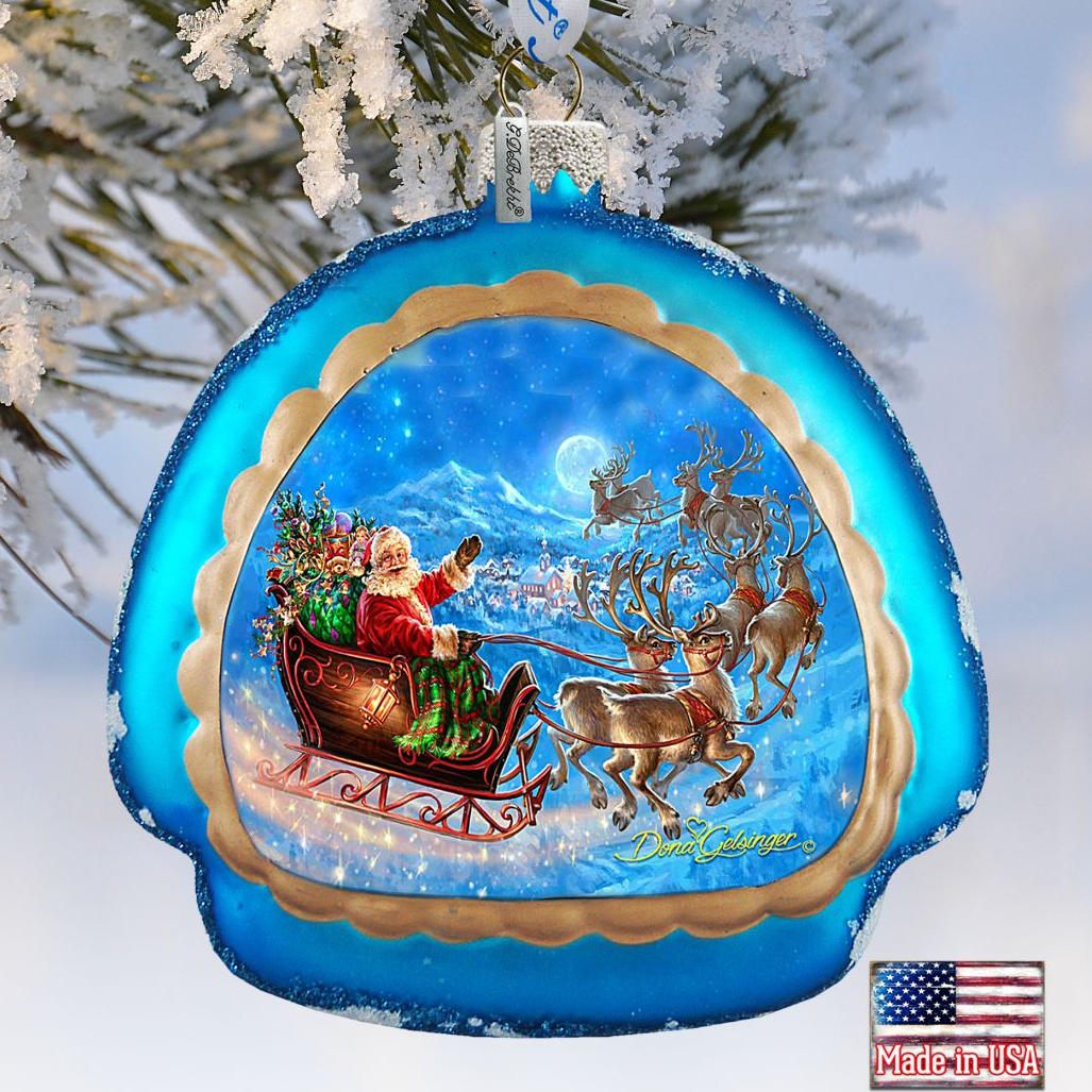 Up-Up and Away Glass Ornament