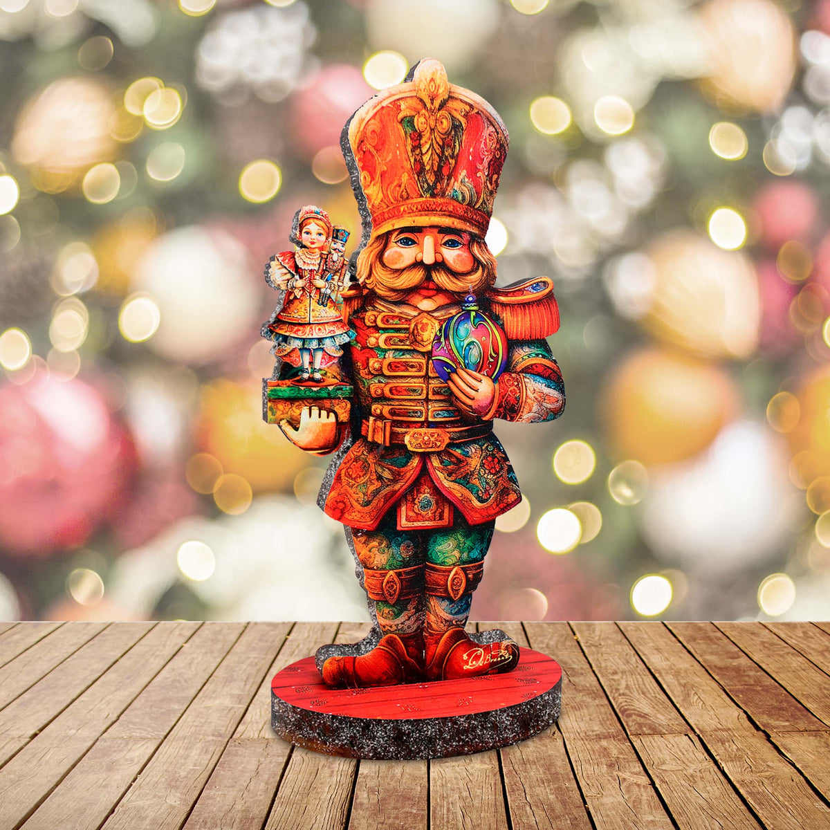 Enchanting Clara and Nutcracker Prince Limited Edition Wooden Figurine