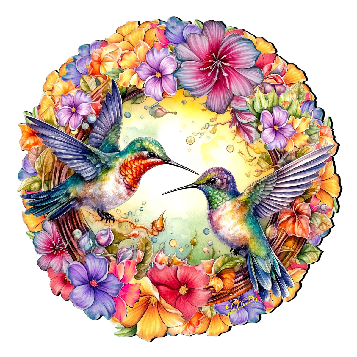 Hummingbirds Holiday Door Decor by G. Debrekht - Christmas Decor - 8652804H