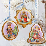 Nutcracker Mercury Glass Ornaments Set of 3 by G. Debrekht - Christmas Decor - 770149S3