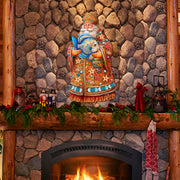 Santa with Fish Holiday Door Decor by G. Debrekht - Christmas Santa Snowman Decor - 8691411H
